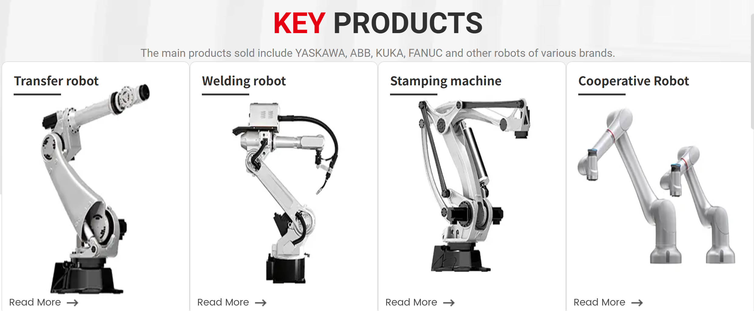 Yaskawa Cooperative Robots Kuka ABB Fanuc Yaskawa Palletizing