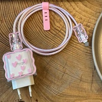 Protecteur de câble de chargeur pour Apple iPhone 14 13, étui de protection mignon en forme de cœur pour adaptateur US 18W/20W, manchon de protection des données