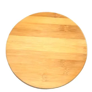 Placa de cortar bambu redonda, de alta qualidade, placa de cortar queijo de bambu