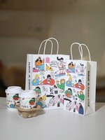 Sac en papier kraft marron personnalisé pour les plats à emporter et les cadeaux Style de luxe avec votre propre logo imprimé Sac en papier kraft