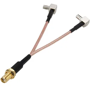 OEM SMA Buchse auf 2 TS9 Adapter FPV Antennen verlängerung RG178/RG316 Y Typ Koaxialkabel