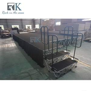 Safety Stage Platform with Guardrails Concerts Black Stage Skirts Sale - Product Image 3