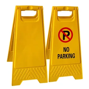 Yellow Plasticade A-Frame Folding Wet Caution Yellow Floor Sign Wet Floor Sign Cone Tall Stackable Free Standing Cleaning Safety