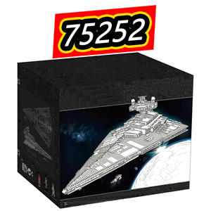 75252 Empire Destroyer 1:8 Blocs de construction en plastique à assembler 4787 pièces Super grand vaisseau spatial ultime <span class=keywords><strong>Cadeau</strong></span> de Noël et d'anniversaire - Product Image 2
