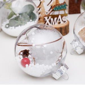 Árbol de Navidad Decoración colgante Juego de bolas transparentes para decoración navideña Bolas de Navidad - Product Image 1