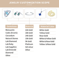 Luxe 18k solide or blanc au750 à la mode rose ovale laboratoire cultivé diamant fiançailles bague de mariage certificat femmes bijoux cadeau