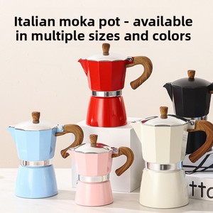 Cafetière Moka Italienne en Aluminium à Valve Unique, <span class=keywords><strong>Design</strong></span> Octogonal Minimaliste, Modèle Européen, Très Vendue à l'International, En Stock - Product Image 5