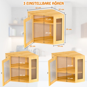 <b>Bamboo</b> and wood corner food storage box, double-layer, household dessert organizer and storage <b>container</b> with window lid, - Product Image 5