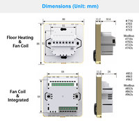 485 Modbus FCU système de 2 tuyaux IPS TFT LCD écran WiFi ventilateur bobine Thermostat intelligent
