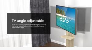 <span class=keywords><strong>Jiesheng</strong></span> Nuevo Soporte Móvil para TV de Madera y Acero de 32-70 Pulgadas, Base con Ruedas Giratorias de 360 Grados, Inclinables y con Capacidad para 40 kg - Product Image 4