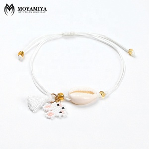 MI-B180297 Moyamiya Miyuki joyería de moda nazar boncuk encanto hecho a mano cowrie shell joyería tejida pulseras - Product Image 2