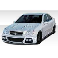 Kit carrosserie Duraflex W-1 pour Mercedes Classe C W203 - 7 pièces - Comprend le cache de pare-chocs avant W-1 (10714) et les jupes latérales W-1 Rockke