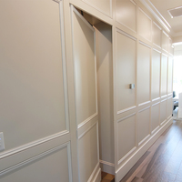 Porte invisible Chantadoor, fabrication directe d'usine, isolation acoustique, porte en bois moderne cachée pour chambre à coucher, hôtel, villa, école
