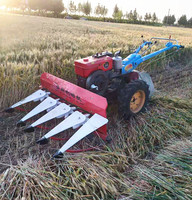 Nouvelle culture Mini moissonneuse Machine chariot à main tracteur entraînement boîte de vitesses blé coton nouveau maïs poivre tiges riz coupe des mauvaises herbes utilisation agricole