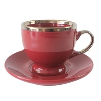 Tasse à café en porcelaine de chine, 500 ml, réutilisable, turque, tasse à café et soucoupe, service à thé avec poignée, vente en gros