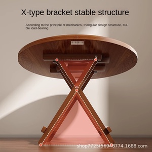 Bàn ăn gấp gỗ nguyên khối hiện đại dùng cho nhà ở & ngoài trời, di động, tiện dụng, phù hợp với căn hộ nhỏ, phòng cho thuê, kèm bộ ghế - Product Image 3