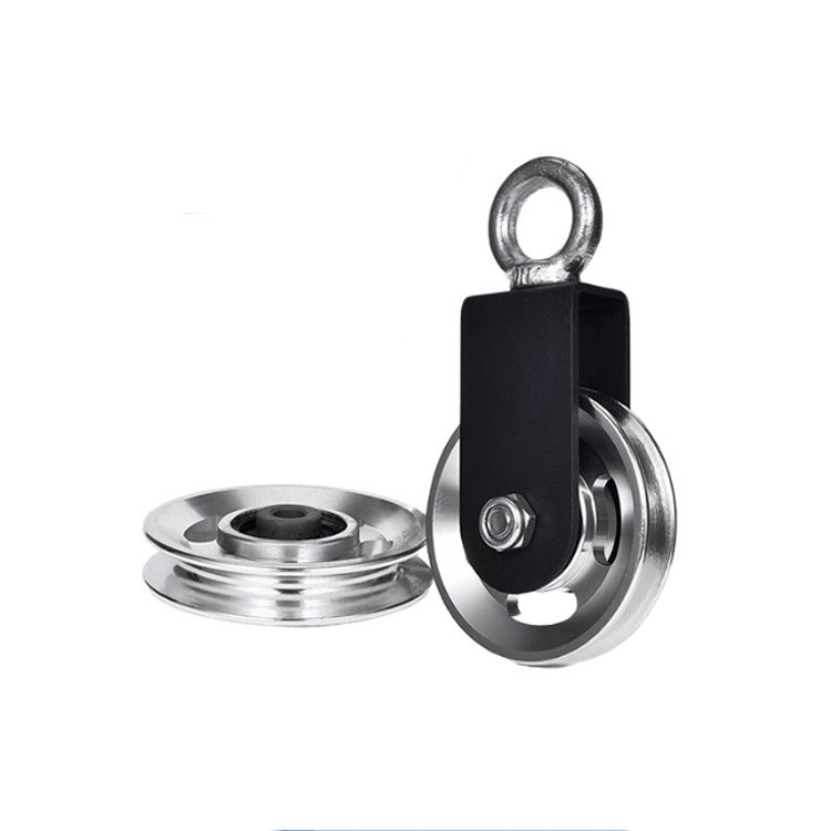 Lot 2 Poulies Câble 95 Mm Aluminium – Charge Max 300 Kg, Pour Garage, Sport & Machines