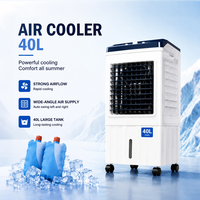 Ventilateurs à haut débit d'air 4500m³/h avec réservoir d'eau de 40L, faible bruit, sur pied, alimentés à l'énergie solaire, économie d'énergie, refroidisseur d'air efficace