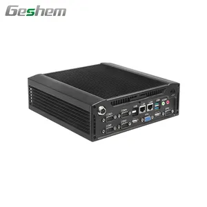 Thế Hệ thứ 8 i3 i5 i7 Bộ vi xử lý điện năng thấp kín không quạt chống bụi hộp PC Mini PC USB VGA HD Mini PCIe