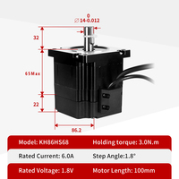 Kit moteur pas à pas hybride Nema 34 à boucle fermée Kaihong 86x86x65+22mm avec encodeur et driver HBS86H 24-36V/48V DC, angle de pas de 1,8° pour CNC