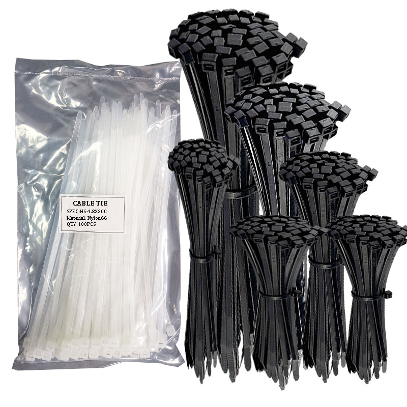 Fascette stringicavo in nylon nero, confezione ista, resistenti