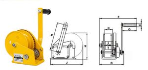 <span class=keywords><strong>Treuil</strong></span> manuel à cabestan de 2600 lb, 1200 lb, 1800 lb, 4500 lb, <span class=keywords><strong>treuil</strong></span> manuel jaune avec ISO9001 et <span class=keywords><strong>prix</strong></span> d'usine - Product Image 3