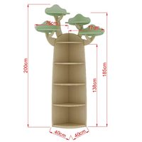 Étagère à livres en bois en forme d'arbre Montessori moderne pour enfants, bibliothèque d'angle pour crèche, maternelle et garderie