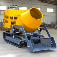 Mini bétonnière à chargement automatique Chargeur de camion à béton avec pompe à chenilles et composants du moteur Moteur de pompe à moteur