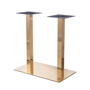Rose Gold Bar <b>Table</b> <b>Legs</b> 400*700mm Metal Contemporary Design Durable Support Frame - Product Image 4