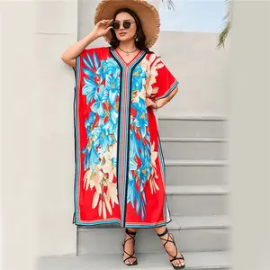 Toptan 2024 yaz yeni özel Pareo çiçek baskılı Bali Hawaiian plaj Polyester Beachwear Sarongs elbise