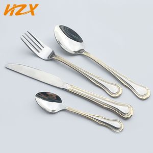 ชุดเครื่องใช้บนโต๊ะอาหารสแตนเลส410เครื่องใช้บนโต๊ะอาหารชุดเครื่องใช้บนโต๊ะอาหารปลอดภัยส้อมชาช้อนทองชุดช้อนส้อมสำหรับงานแต่งงาน - Product Image 4