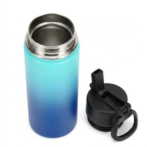 Botella de Agua Deportiva Aislada de 600 ml, Taza de Acero Inoxidable con Recubrimiento en Polvo y Tapa con Pajita para <span class=keywords><strong>Gimnasio</strong></span> y Fitness - Product Image 4