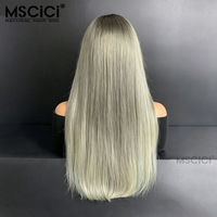 Perruque longue en dentelle HD transparente sans colle, cheveux vierges alignés avec la cuticule, 100 % naturels, pour cheveux décolorés, avec ligne de cheveux naturelle