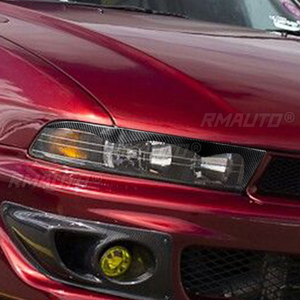 1 paire de couvercles de phares de voiture en fibre de carbone pour Mitsubishi Galant 1997 1998 1999 2000 2001 2002 - Product Image 4