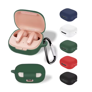 Étui de protection pour écouteurs en silicone souple de qualité supérieure pour <span class=keywords><strong>JBL</strong></span> <span class=keywords><strong>Live</strong></span> Pro + TWS Housse de protection antichoc avec crochet porte-clés - Product Image 2