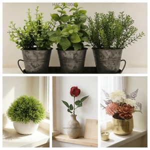 Boule de cyprès artificielle <span class=keywords><strong>gris</strong></span> givré dans un pot noir, plante artificielle avec feuilles givrées pour la décoration des espaces modernes, des spas et des lieux apaisants - Product Image 3