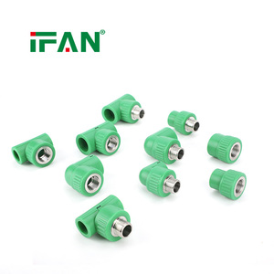IFAN Chine <span class=keywords><strong>Prix</strong></span> Raccords <span class=keywords><strong>de</strong></span> plomberie PPR Femelle Mâle Coude Raccord Té Collecteur Vanne <span class=keywords><strong>de</strong></span> filtration Acier inoxydable - Product Image 1