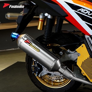ท่อไอเสียกลางสแตนเลสสีฟ้าแบบ Torch Gemini สำหรับรถสกู๊ตเตอร์ Honda <span class=keywords><strong>ADV160</strong></span> <span class=keywords><strong>ราคา</strong></span>ขายส่งจากโรงงาน Forsound - Product Image 4