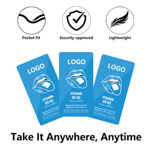 OEM/ODMビーガン多ビタミンサプリメント製造業者ビタミンD3 K2骨健康口腔用薄いフィルムストリップ - Product Image 5