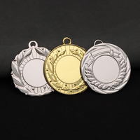 Médailles en métal personnalisées, centre vierge, alliage de zinc, médailles de récompense sportives avec ruban pour les compétitions