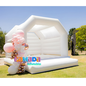 Château gonflable pour fêtes et mariages, blanc, pour enfants et adultes, en PVC, capacité 400 kg - Product Image 2