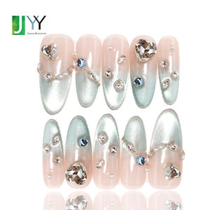 Ongles en gel 3D en acrylique faits à la main, vente en gros, <span class=keywords><strong>faux</strong></span> ongles de haute qualité pour femmes, très bons ongles artificiels, pointe d'<span class=keywords><strong>ongle</strong></span> personnalisée avec logo - Product Image 2