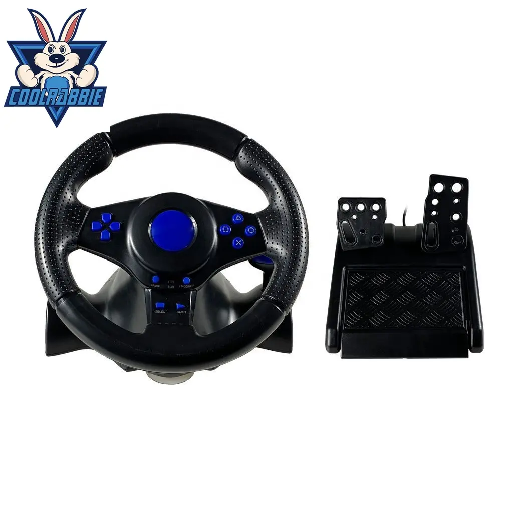 Coolrabbbie volante da gioco a 180 gradi volante da gioco per auto da corsa per volante da gioco PS4/PS3/PC/Android/Switch
