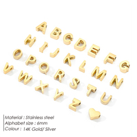Pendentif EMANCO en acier inoxydable style minimaliste, 26 lettres, pour bijoux DIY, accessoire de mode pour le quotidien, vente en gros, dropshipping