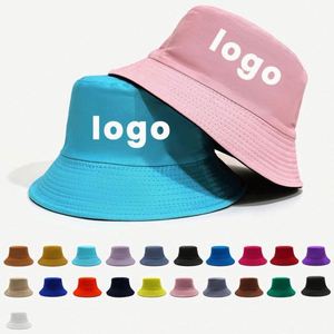 Fashion <b>Reversible</b> <b>Bucket</b> <b>Hat</b> Custom Blank Fisherman <b>Hat</b> Logo Embroider Print Pattern Label Custom Solid Color Cotton <b>Bucket</b> Cap - Product Image 2