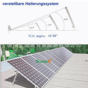 ระบบติดตั้งแผงโซลาร์เซลล์ Scenex Solar PV แบบปรับระดับได้ 15-30 องศา ชุบกัลวาไนซ์แบบจุ่มร้อน สำหรับติดตั้งบนหลังคาและพื้นดิน - Product Image 4