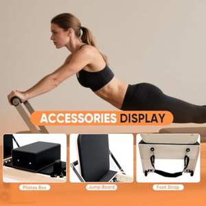 Reformador de Pilates de madera de arce de alta calidad, precio de fábrica, máquina moldeadora de cuerpo, equipo, reformador de Pilates - Product Image 3