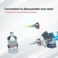 Vanne de pulvérisation liquide de précision BZY, vanne de distribution pneumatique pour application d'adhésif/colle, d'alcool, de graisse, compatibilité aiguille 10