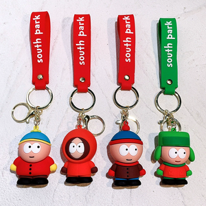 핫 세일 사우스 파크 만화 플라스틱 PVC 키체인 고무 장식 플라스틱 키체인 선물 - Product Image 2