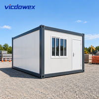 VICDOWEX Vicdowex-DB1 Bureau Conteneur Modulaire Préfabriqué à Montage Rapide avec Mur Rideau en Verre Design Contemporain Portable